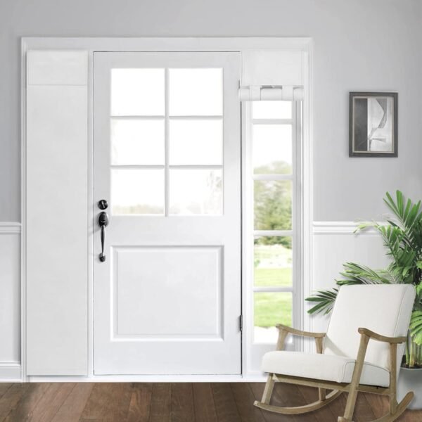 French Door Window Door Panel, Room Darkening Tie-Up Door Cover for Glass Doors and Sidelights, 12 x 70 Inch, 1 Panel