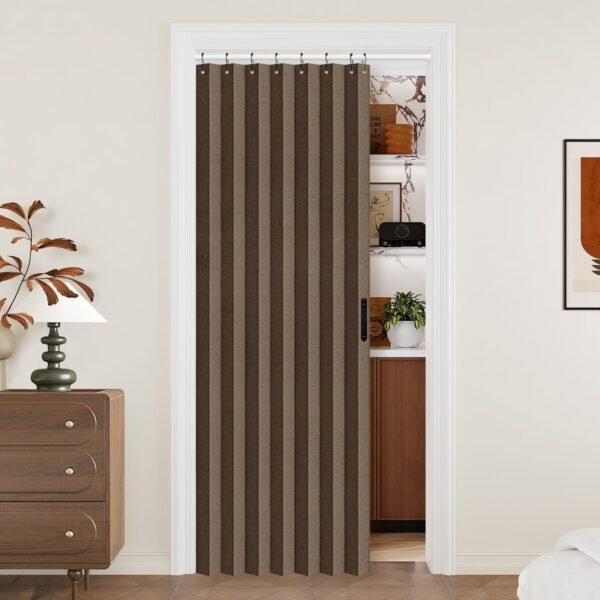 Tropical Botanical Door Panel, Decorative Blackout Door Cover for Bedroom and Living Area, 34 x 80 Inch