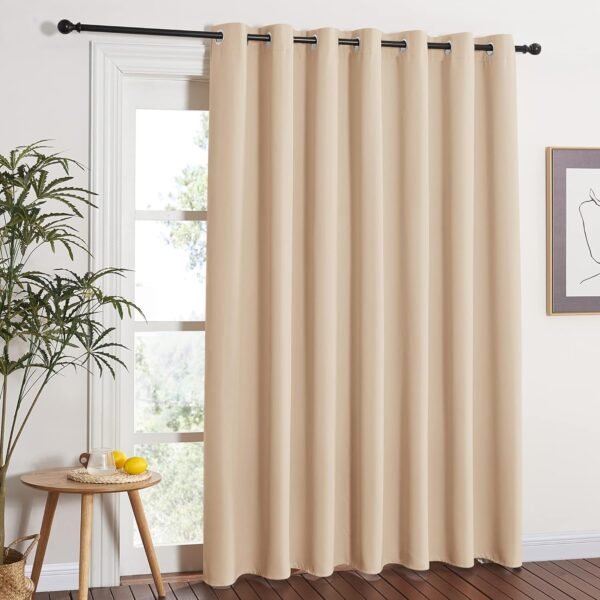 Solid Blackout Door Panel for Patio and Bay Openings, Thermal Insulated Privacy Door Cover, 59 x 78 Inch