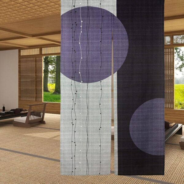 Farmhouse Door Window Panel, Faux Linen Privacy Door Cover for Offices, Lofts and Kitchens, 36 x 72 Inch