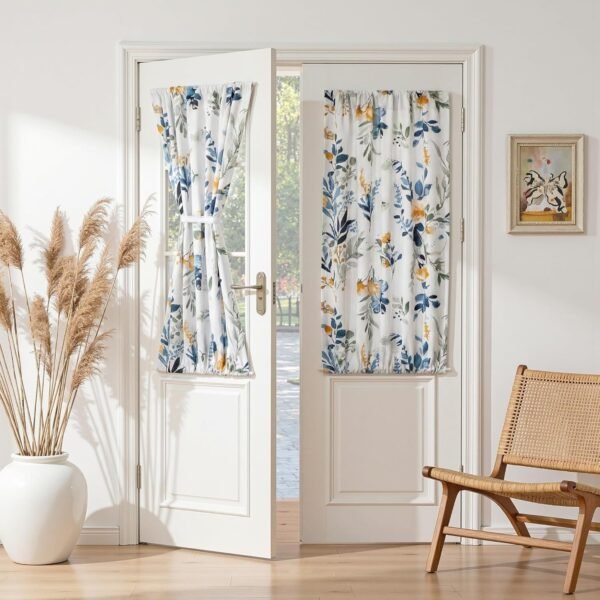 Custom Linen Door Panel, Decorative Door Hanging for Living Rooms, Bedrooms and Patio Areas